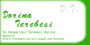 dorina terebesi business card